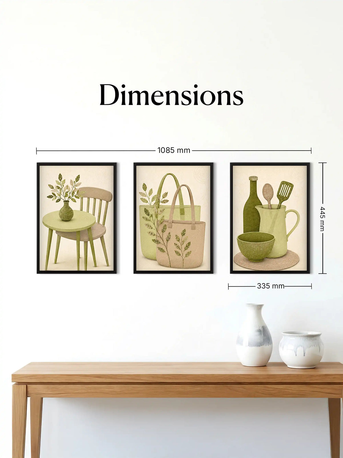 Minimalist Illustration - Everyday Objects - Black Wooden Wall Frames - Minimalist Home Decor - Spaces Unhooked