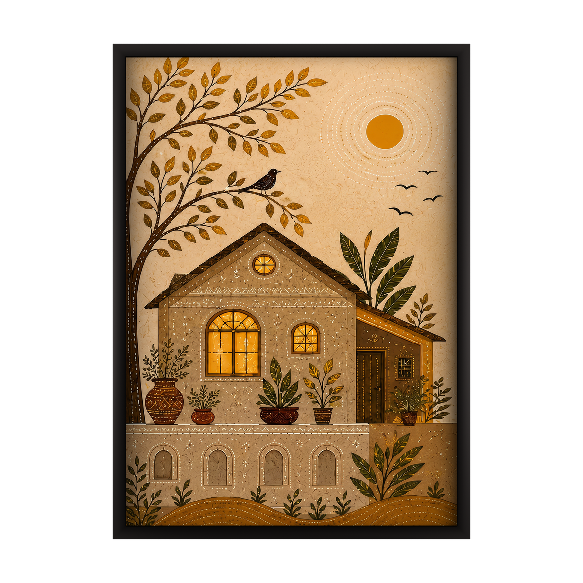 Celebrate Indian roots with Gond art wall frames. This set of 3 brings cultural warmth and heritage to your home.