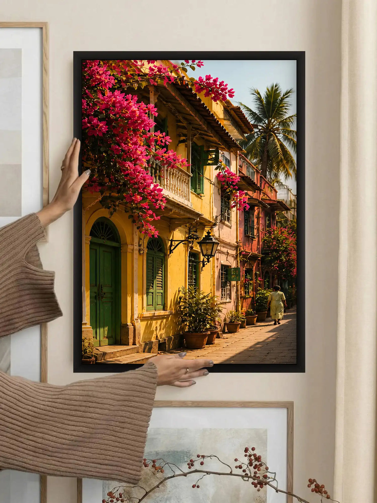 Documentary Photography - Mumbai Cityscape - Black Wooden Wall Frames - Cultural Documentary - Spaces Unhooked