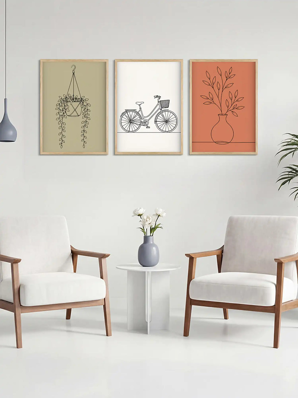 Japandi Line Art Wall Decor - Spaces Unhooked