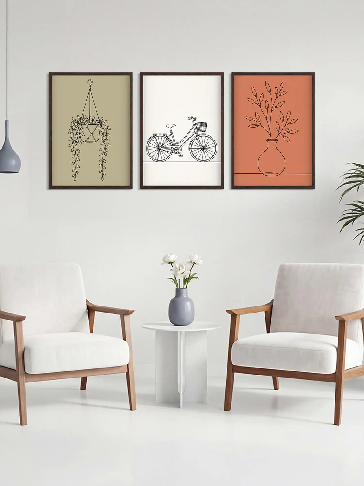 Japandi Line Art Wall Decor - Spaces Unhooked