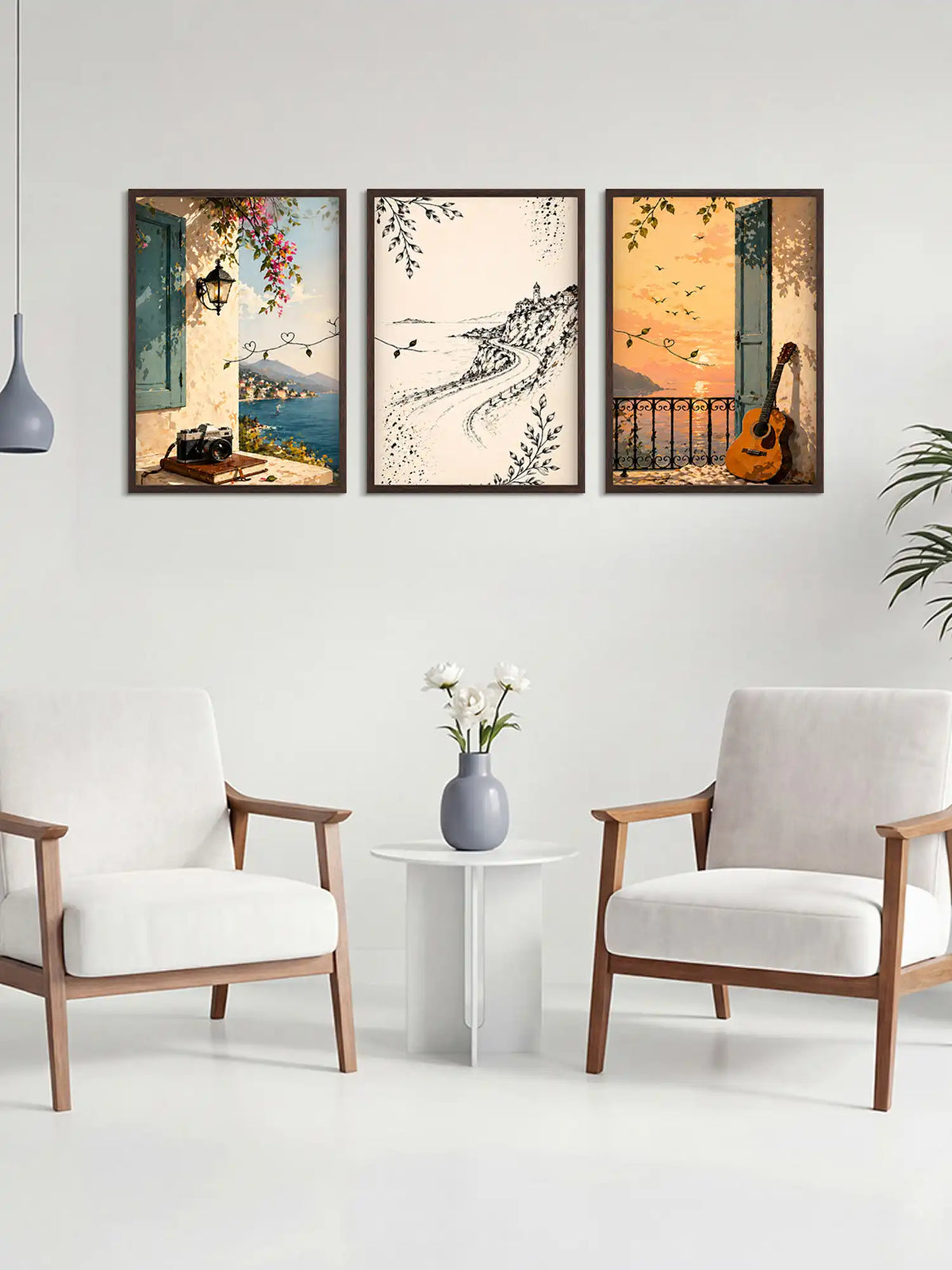 Mediterranean Coastal Wall Art - Spaces Unhooked