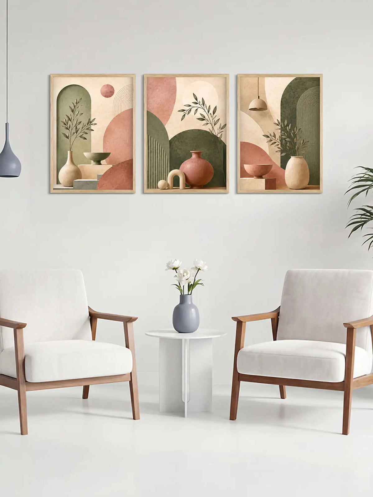 Boho Wall Art Frames - Minimal Boho Still Life Print - Spaces Unhooked