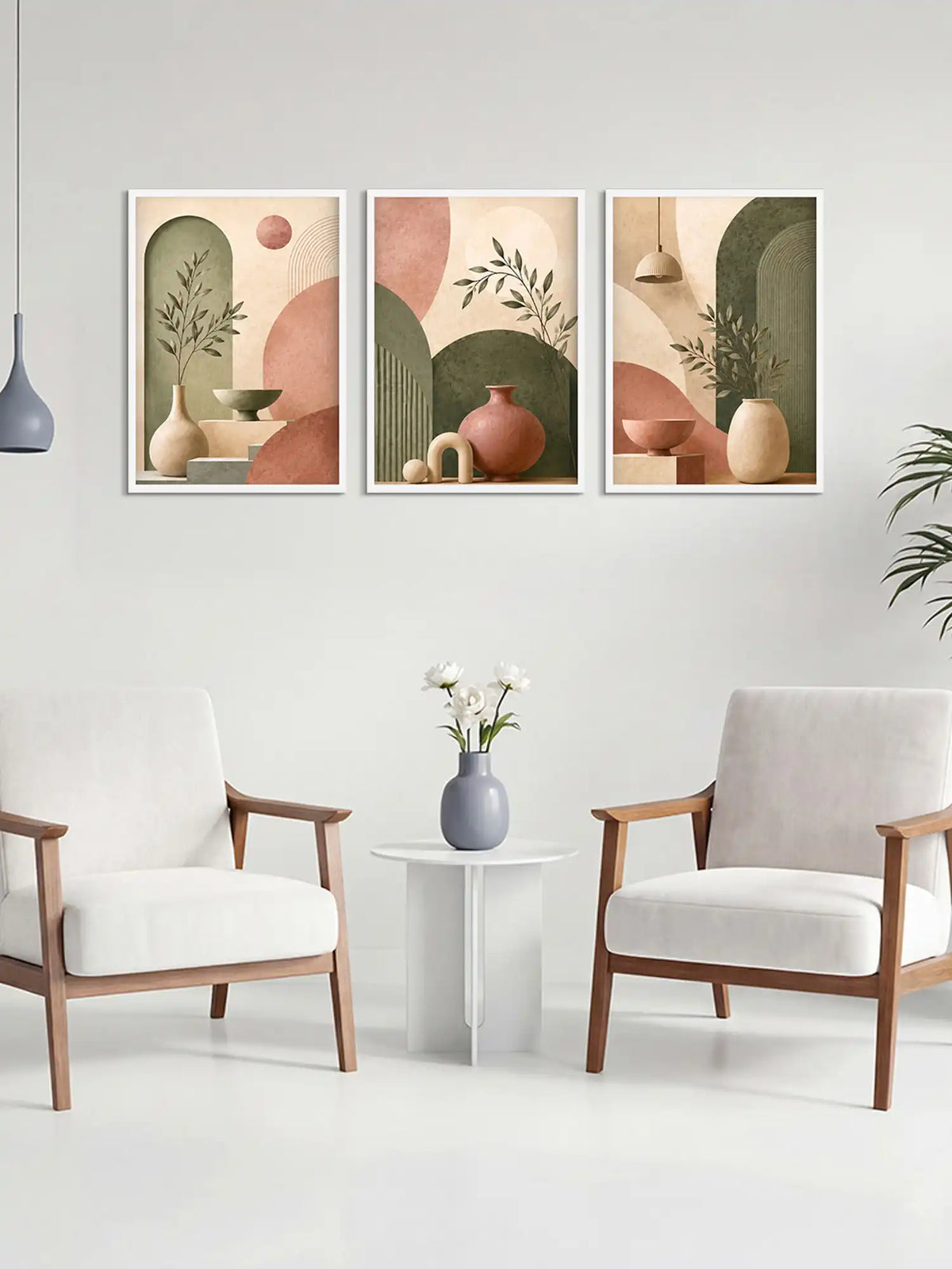 Boho Wall Art Frames - Minimal Boho Still Life Print - Spaces Unhooked