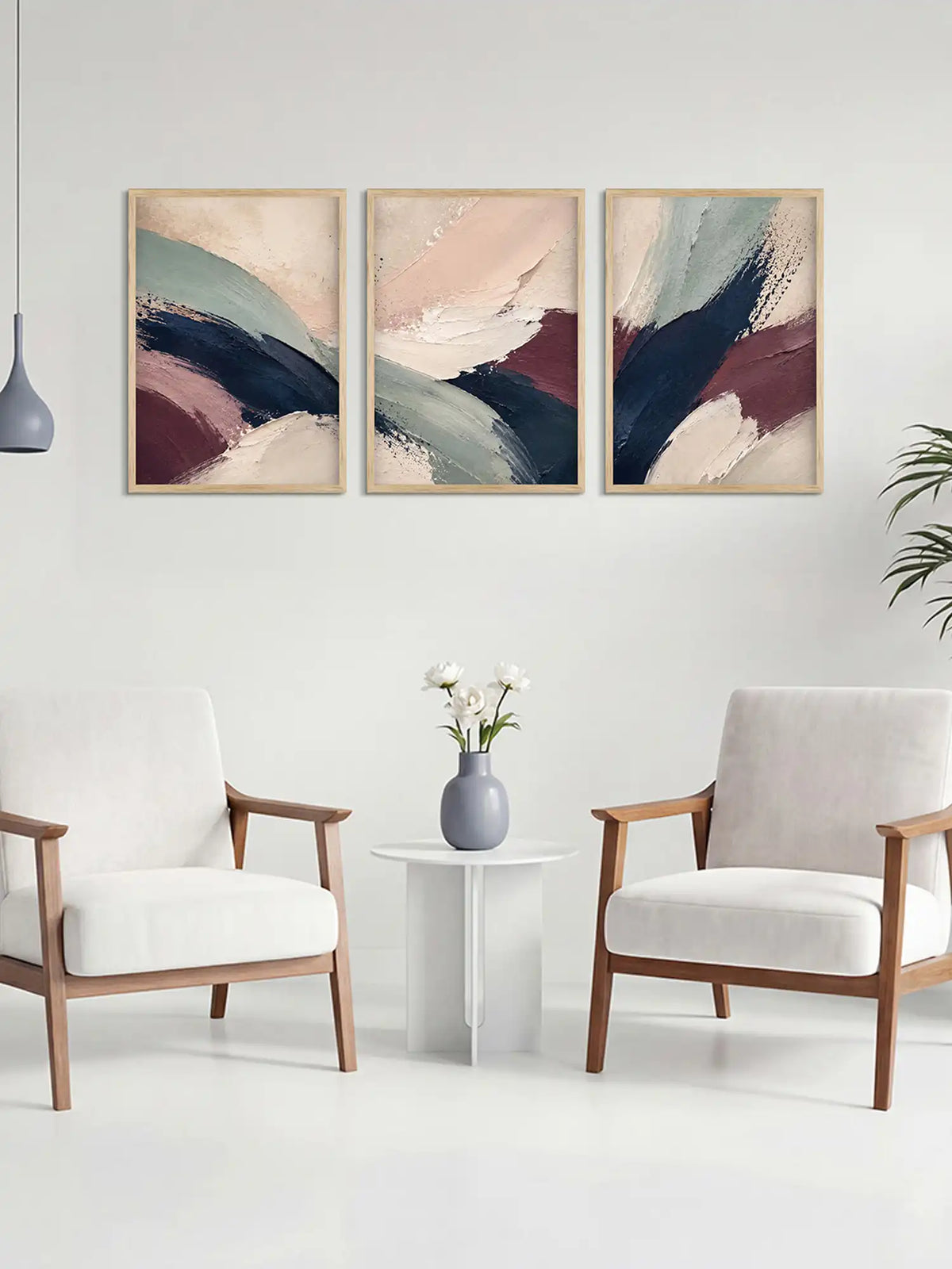 Abstract Wall Art Decor - Gestural Forms - Spaces Unhooked