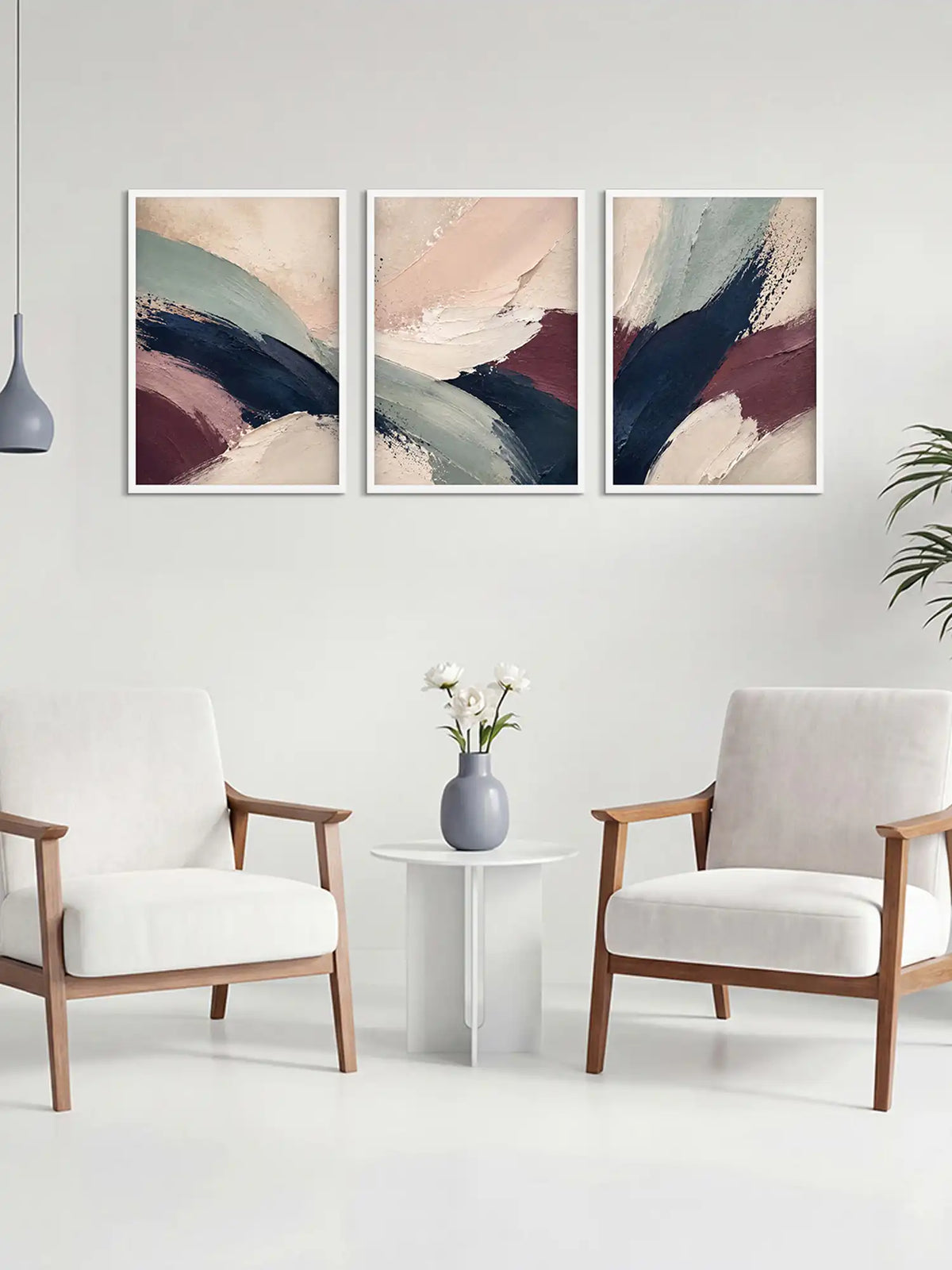 Abstract Wall Art Decor - Gestural Forms - Spaces Unhooked