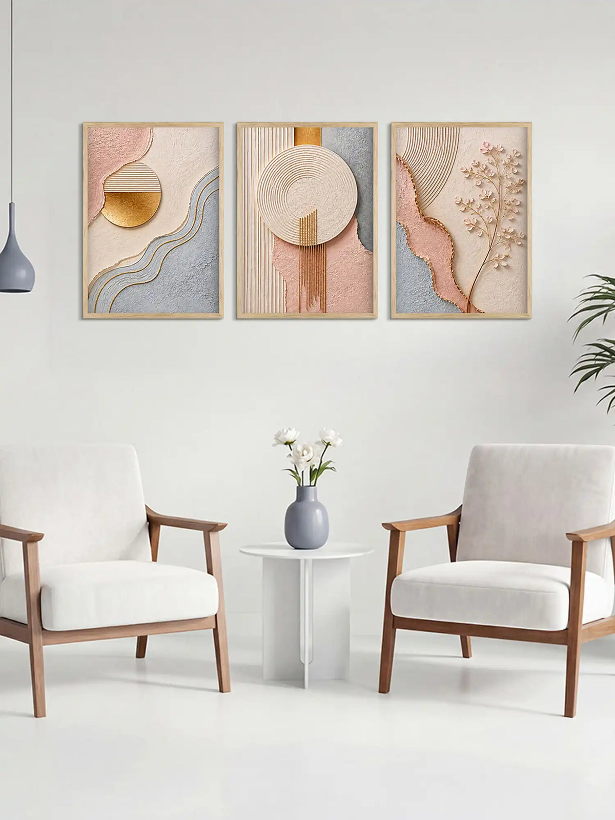 Premium Wall Frames - Geometric Abstract Organic Art - Spaces Unhooked