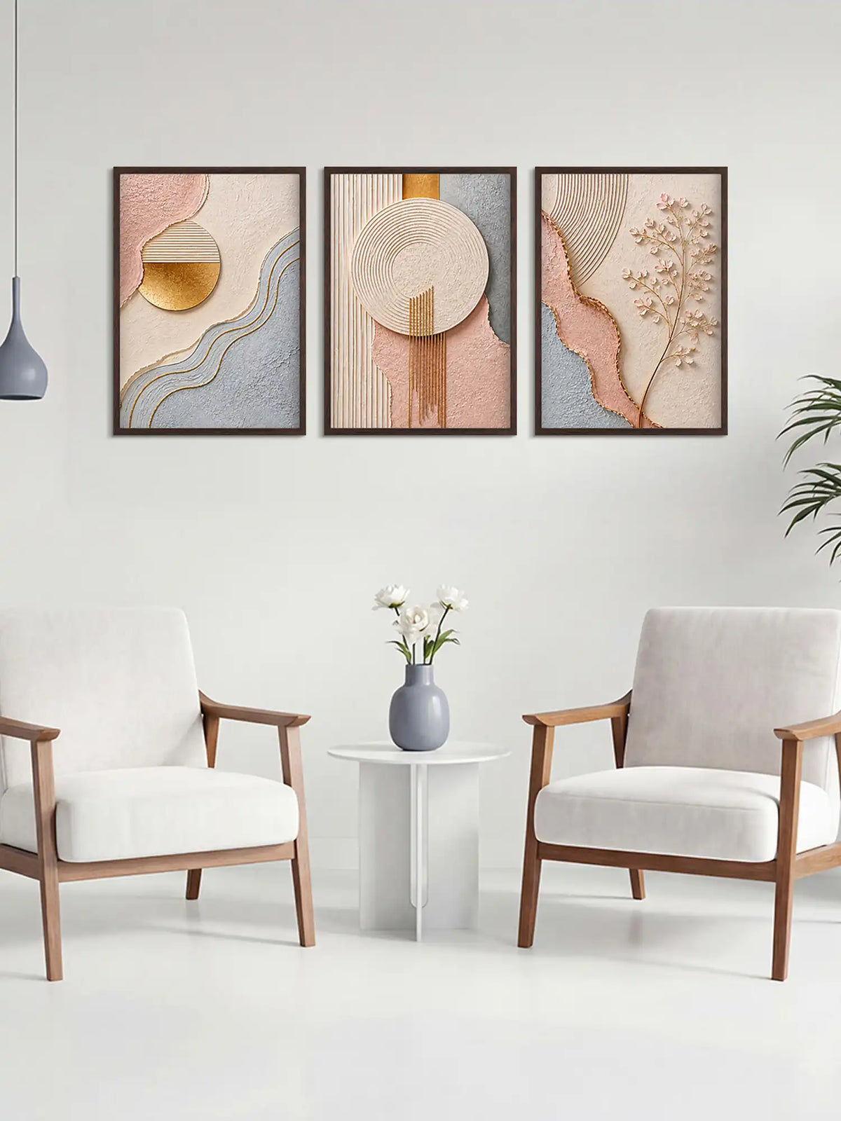 Premium Wall Frames - Geometric Abstract Organic Art - Spaces Unhooked