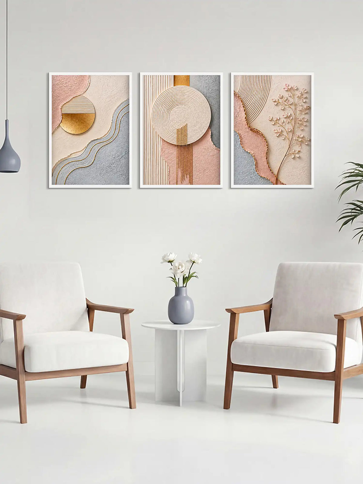 Premium Wall Frames - Geometric Abstract Organic Art - Spaces Unhooked