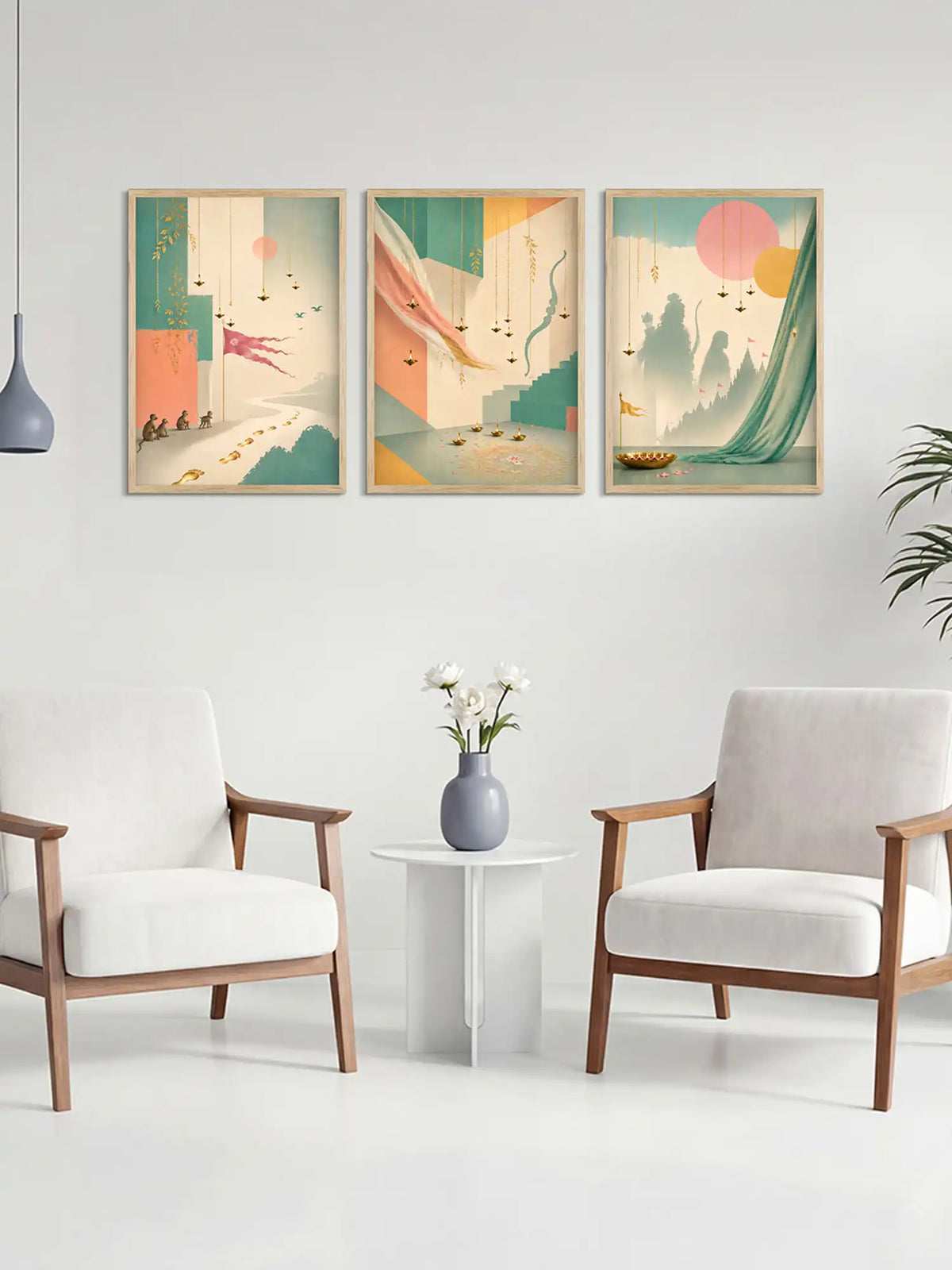 Wall Art Set - Ramayana Journey Devotion Print - Spaces Unhooked