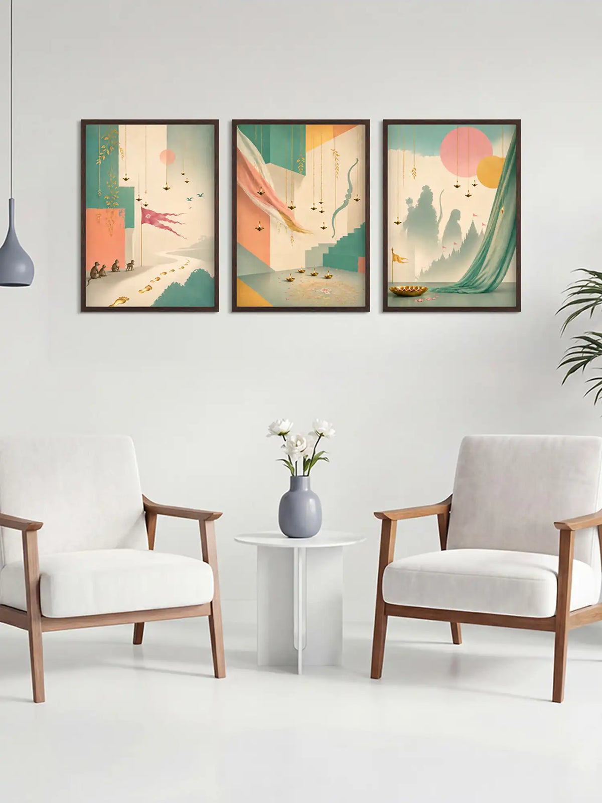 Wall Art Set - Ramayana Journey Devotion Print - Spaces Unhooked