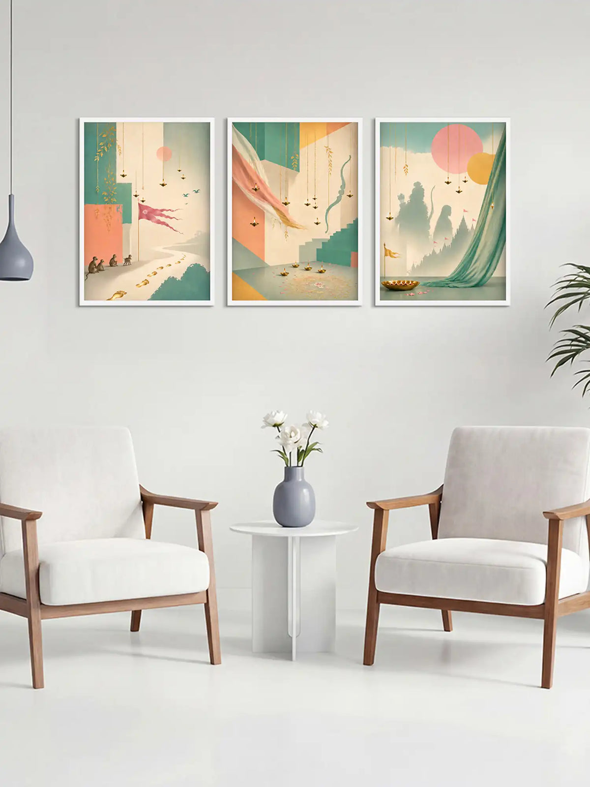 Wall Art Set - Ramayana Journey Devotion Print - Spaces Unhooked