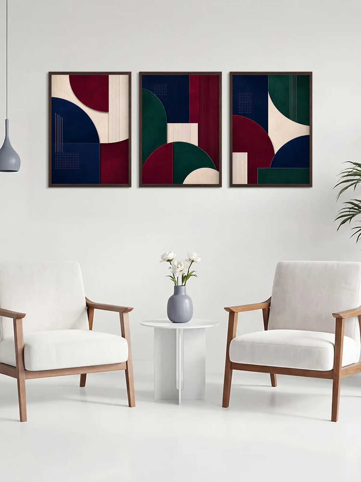 Wooden Wall Frames - Modern Geometric Abstract Wall Art - Spaces Unhooked