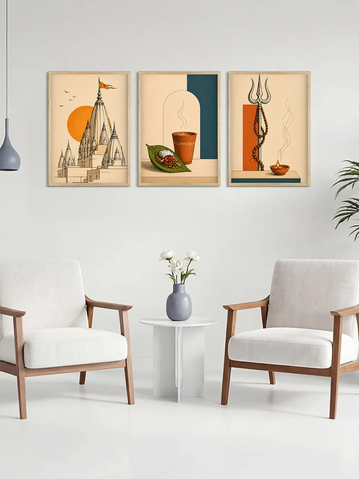 Wooden Wall Frames - Varanasi Spiritual Wall Art - Spaces Unhooked