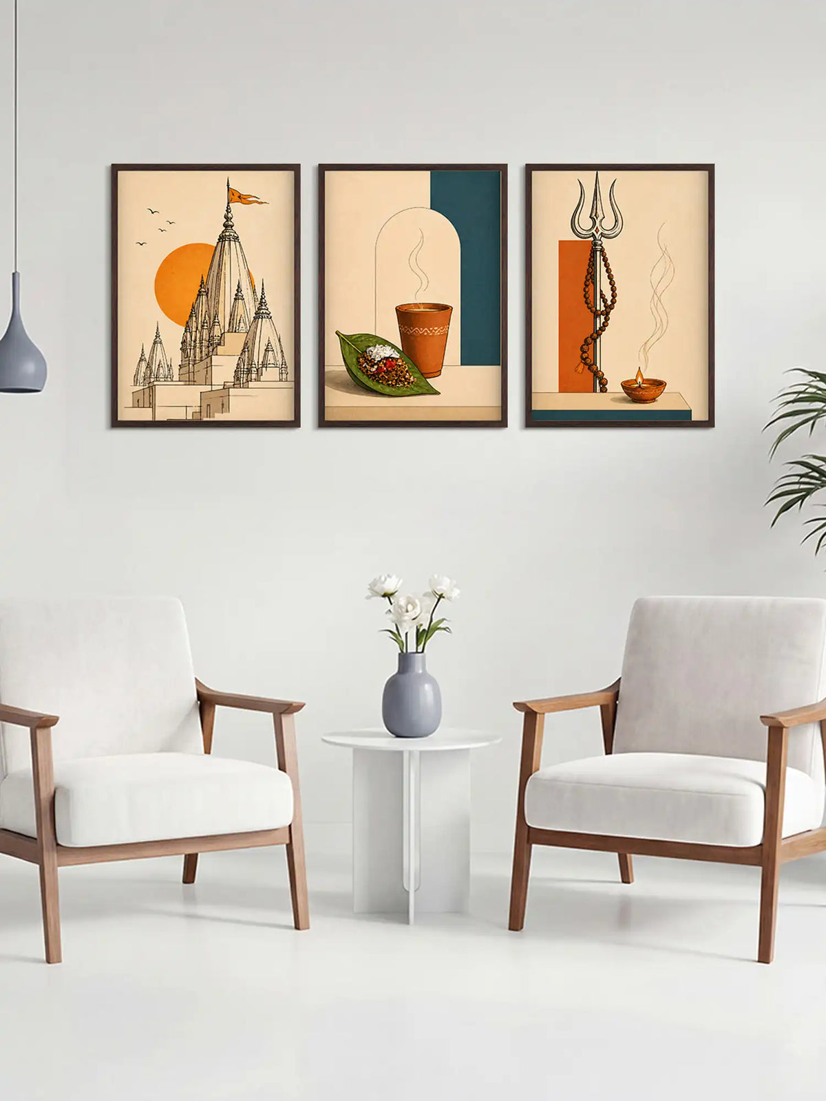 Wooden Wall Frames - Varanasi Spiritual Wall Art - Spaces Unhooked