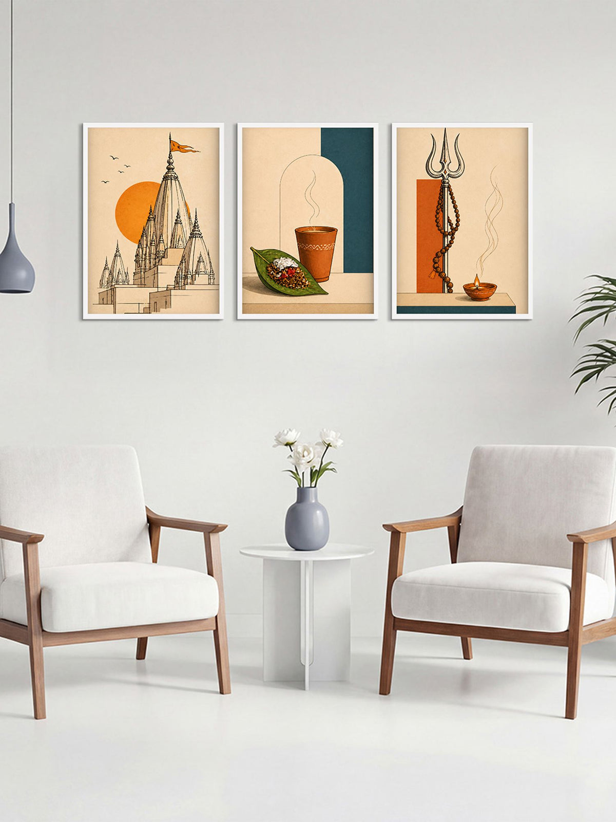 Wooden Wall Frames - Varanasi Spiritual Wall Art - Spaces Unhooked