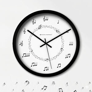 musical notes wall clock