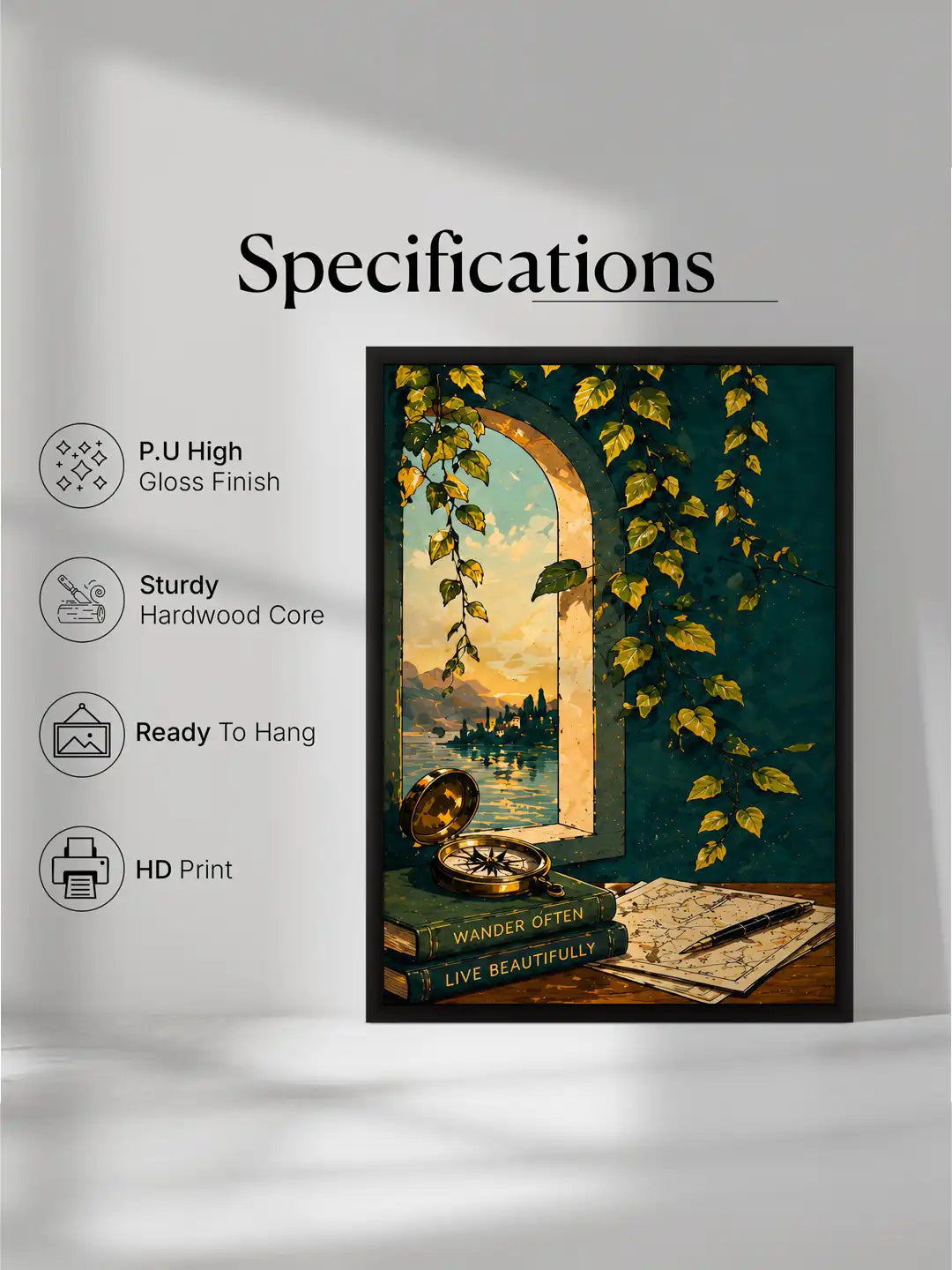 European vintage travel wall art set of 3 - cultural illustration artwork - architecture and exploration decor - black wooden frames - Spaces Unhooked